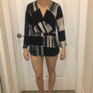 Black and Creme Romper